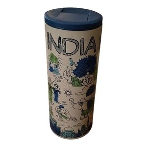 Starbucks India BEEN THERE SERIES Blue and Cream Travel Tumbler 12oz